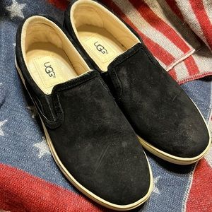 UGG black suede slip on sneakers US 9